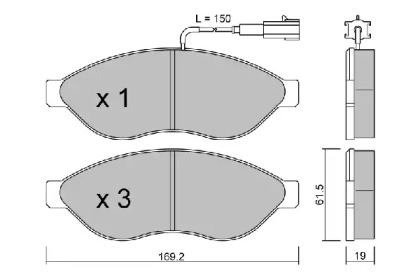 Комплект тормозных колодок AISIN BPPE-1002